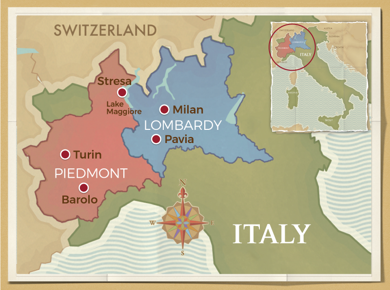 Anatomia Italiana del Nord — Milan, Pavia, Turin, and Lake Maggiore